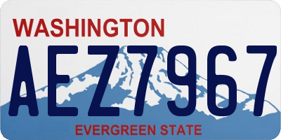 WA license plate AEZ7967