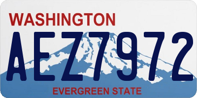 WA license plate AEZ7972