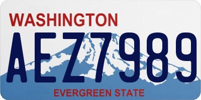 WA license plate AEZ7989