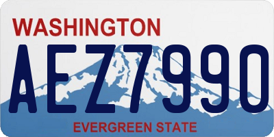 WA license plate AEZ7990