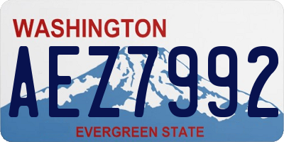 WA license plate AEZ7992