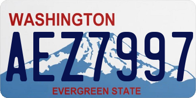WA license plate AEZ7997