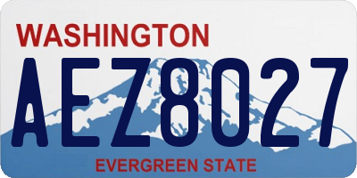 WA license plate AEZ8027