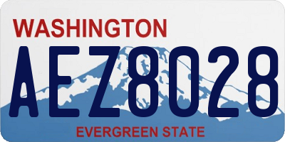 WA license plate AEZ8028