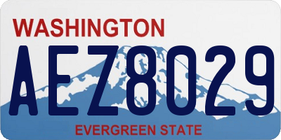 WA license plate AEZ8029