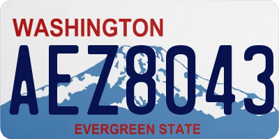 WA license plate AEZ8043