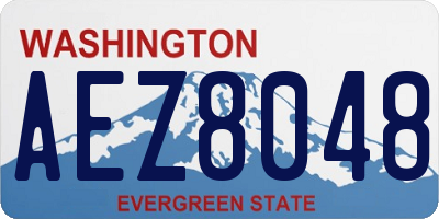 WA license plate AEZ8048