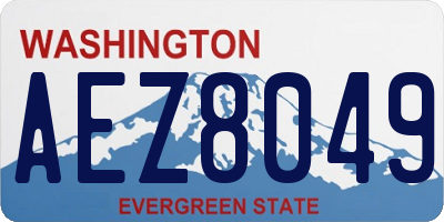 WA license plate AEZ8049