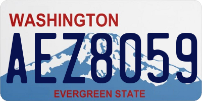 WA license plate AEZ8059