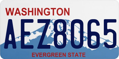 WA license plate AEZ8065