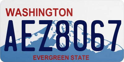 WA license plate AEZ8067