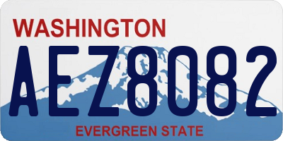 WA license plate AEZ8082