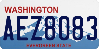 WA license plate AEZ8083