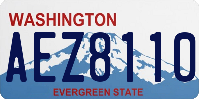WA license plate AEZ8110