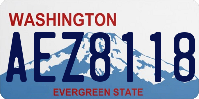 WA license plate AEZ8118