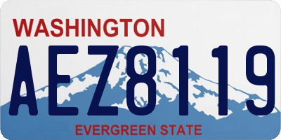 WA license plate AEZ8119