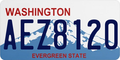 WA license plate AEZ8120
