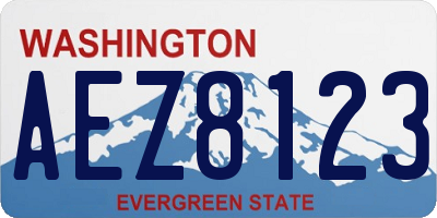 WA license plate AEZ8123