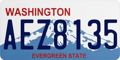 WA license plate AEZ8135