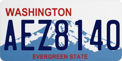 WA license plate AEZ8140