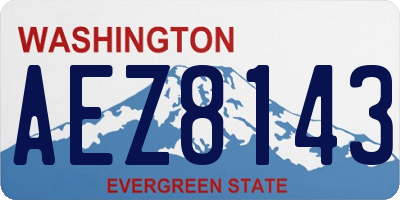 WA license plate AEZ8143