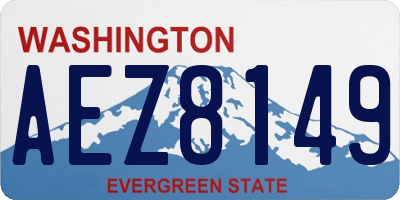 WA license plate AEZ8149