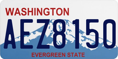 WA license plate AEZ8150