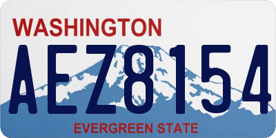 WA license plate AEZ8154