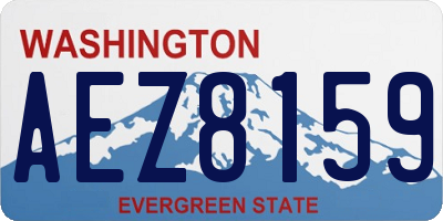 WA license plate AEZ8159