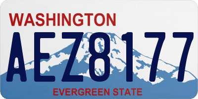 WA license plate AEZ8177