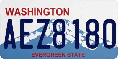 WA license plate AEZ8180