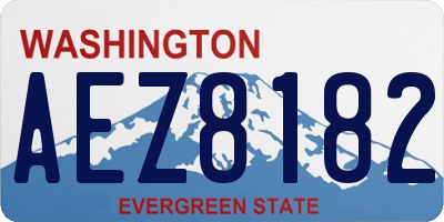 WA license plate AEZ8182