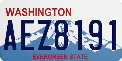 WA license plate AEZ8191