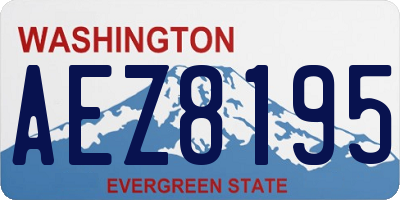 WA license plate AEZ8195