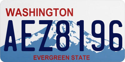 WA license plate AEZ8196