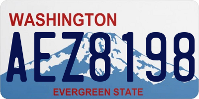 WA license plate AEZ8198