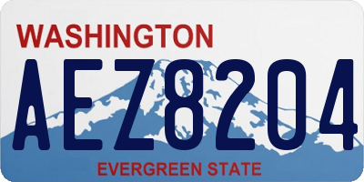 WA license plate AEZ8204