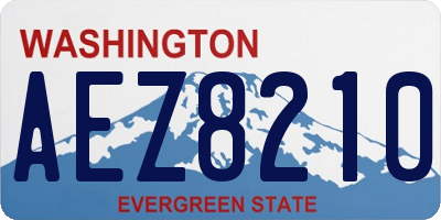 WA license plate AEZ8210