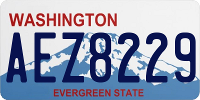 WA license plate AEZ8229