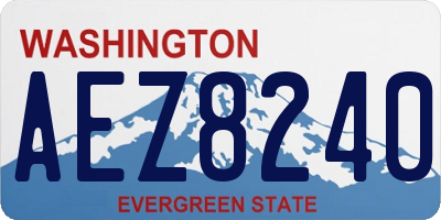 WA license plate AEZ8240