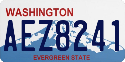 WA license plate AEZ8241