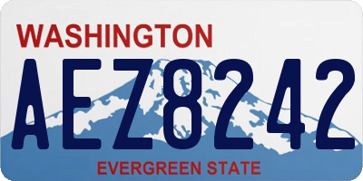 WA license plate AEZ8242