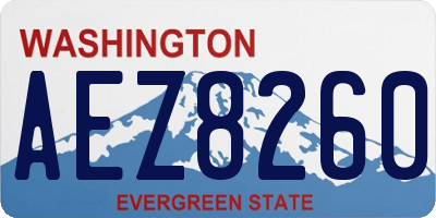 WA license plate AEZ8260