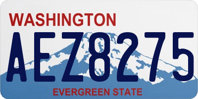 WA license plate AEZ8275