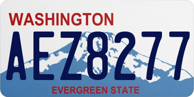 WA license plate AEZ8277