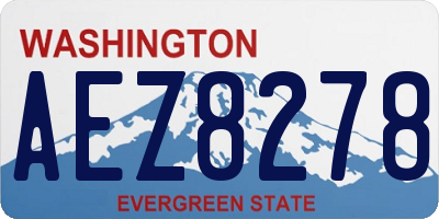 WA license plate AEZ8278