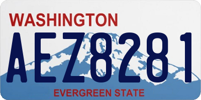 WA license plate AEZ8281