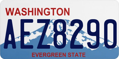 WA license plate AEZ8290