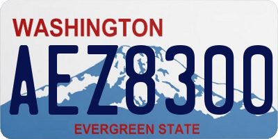 WA license plate AEZ8300
