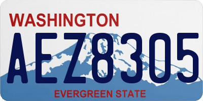 WA license plate AEZ8305
